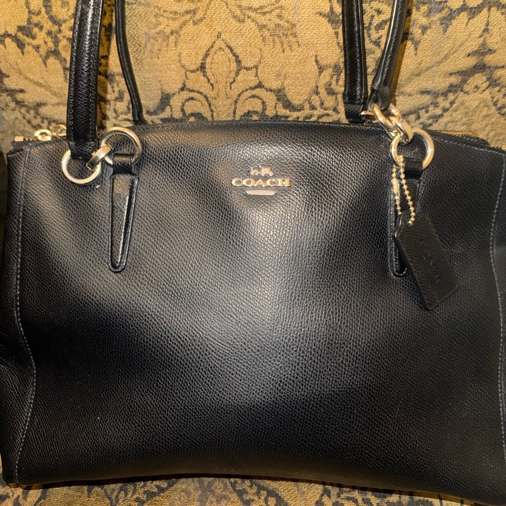 Coach Black Leather Shoulder Bag
